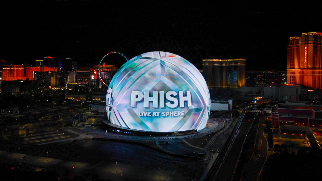 phish sphere drone shot